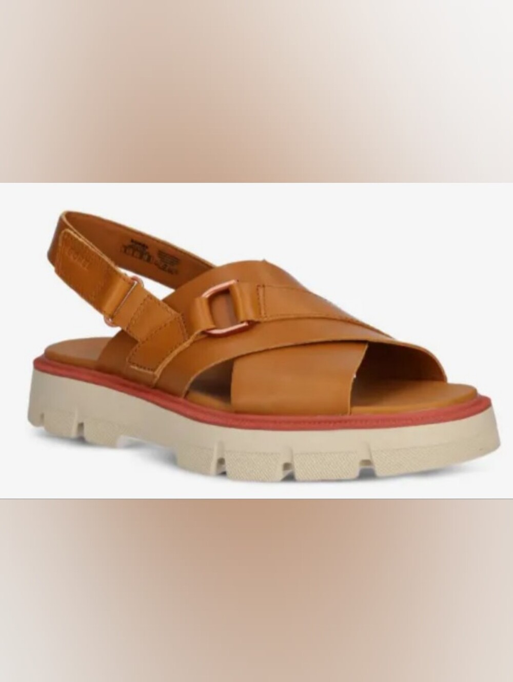 Sorel Rein CB™ Tan Leather Buckle Sandals Size 6.5 Used Excellent